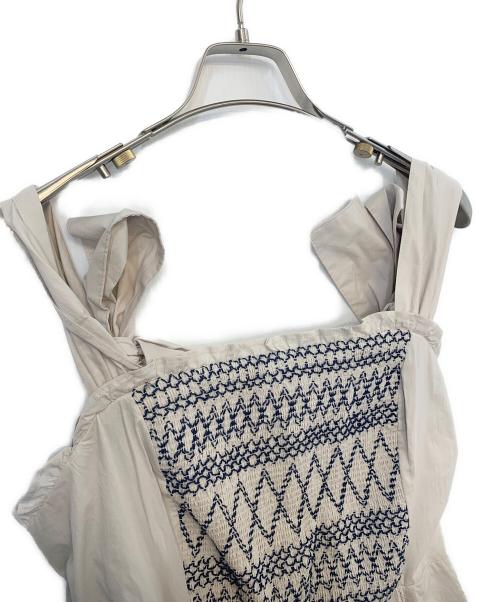 HER LIP TO（ハーリップトゥ）Her lip to (ハーリップトゥ) ワンピース ベージュ サイズ:S 未使用品の古着・服飾アイテム