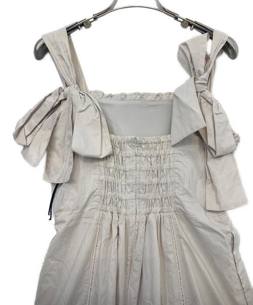 HER LIP TO（ハーリップトゥ）Her lip to (ハーリップトゥ) ワンピース ベージュ サイズ:S 未使用品の古着・服飾アイテム