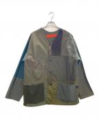 rebear by johnbullリベアバイジョンブル）の古着「パッチワークジャケット」｜グリーン