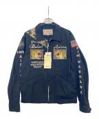 AVIREXアヴィレックス）の古着「ジップアップジャケット」｜ブラック