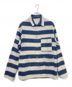 POST O'ALLSポストオーバーオールズ）の古着「ジャケット」｜ホワイト×ブルー