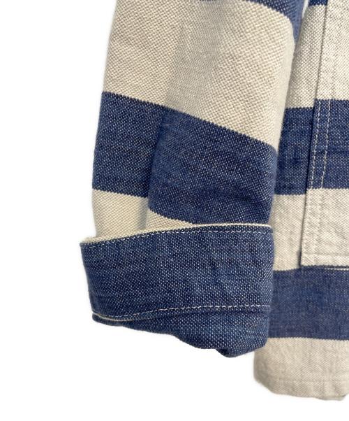 POST O'ALLS（ポストオーバーオールズ）POST O'ALLS (ポストオーバーオールズ) ジャケット ホワイト×ブルー サイズ:Ｍの古着・服飾アイテム