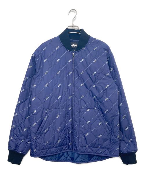 stussy（ステューシー）stussy (ステューシー) キルティングジャケット ブルー サイズ:Ｍの古着・服飾アイテム