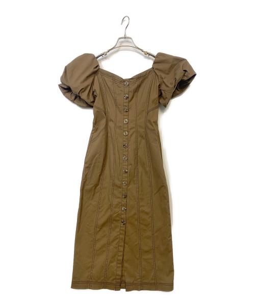 HER LIP TO（ハーリップトゥ）Her lip to (ハーリップトゥ) ワンピース ブラウン サイズ:Ｍ 未使用品の古着・服飾アイテム