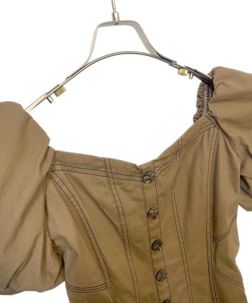 HER LIP TO（ハーリップトゥ）Her lip to (ハーリップトゥ) ワンピース ブラウン サイズ:Ｍ 未使用品の古着・服飾アイテム