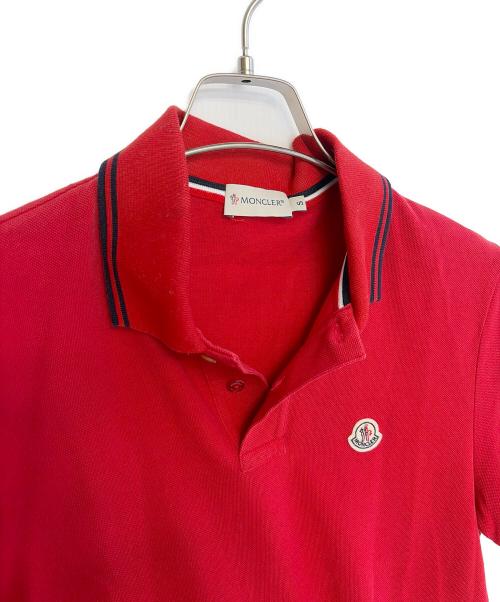 MONCLER（モンクレール）MONCLER (モンクレール) ポロシャツ レッド サイズ:Sの古着・服飾アイテム