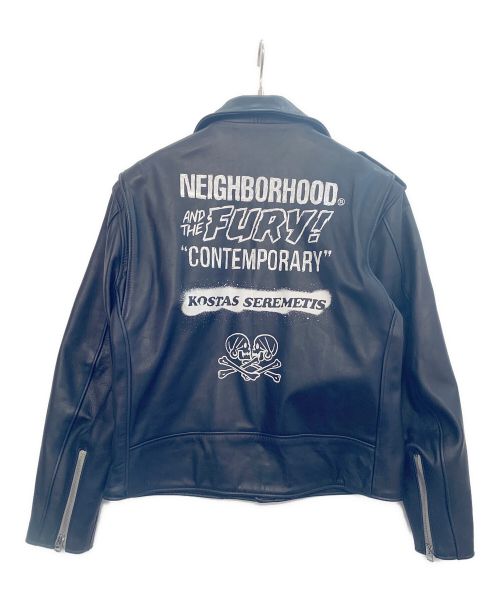 Schott（ショット）Schott (ショット) NEIGHBORHOOD (ネイバーフッド) レザージャケット ブラック サイズ:38の古着・服飾アイテム
