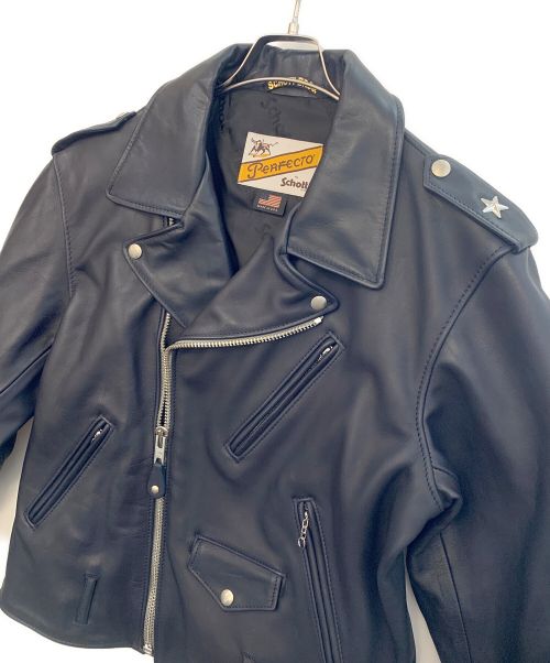 Schott（ショット）Schott (ショット) NEIGHBORHOOD (ネイバーフッド) レザージャケット ブラック サイズ:38の古着・服飾アイテム