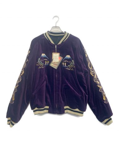 スカジャン　東洋テーラー　古着　xl 最終値下 未使用タグ付き テーラー東洋 スカジャン 蛇髑髏 日本地図 XLサイズ