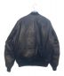 ALPHA (アルファ) MA-1レザーダウンジャケット ブラック サイズ:XL：40000円