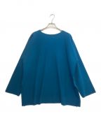 me ISSEY MIYAKEミーイッセイ ミヤケ）の古着「プリーツカットソー」｜ブルー