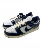 NIKEナイキ）の古着「NIKE DUNK LOW（ナイキ ダンク ロウ）」｜ホワイト×ネイビー