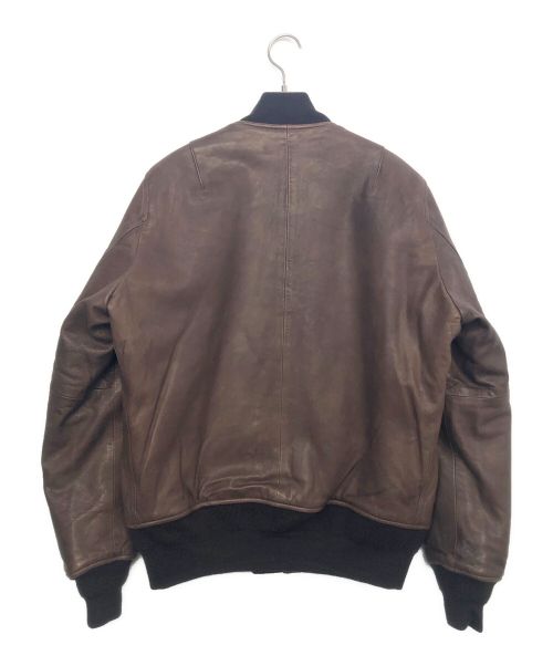 ALPHA（アルファ）ALPHA (アルファ) レザージャケット ブラウン サイズ:Lの古着・服飾アイテム