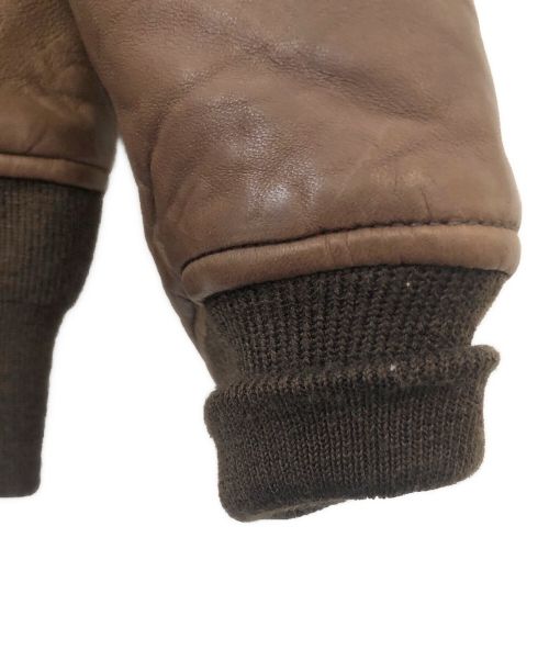 ALPHA（アルファ）ALPHA (アルファ) レザージャケット ブラウン サイズ:Lの古着・服飾アイテム