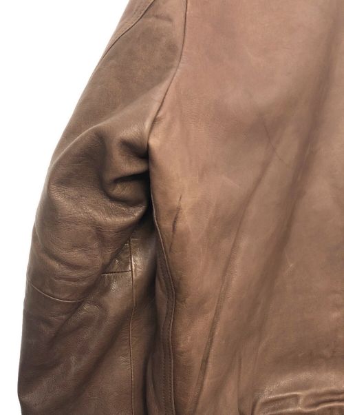 ALPHA（アルファ）ALPHA (アルファ) レザージャケット ブラウン サイズ:Lの古着・服飾アイテム