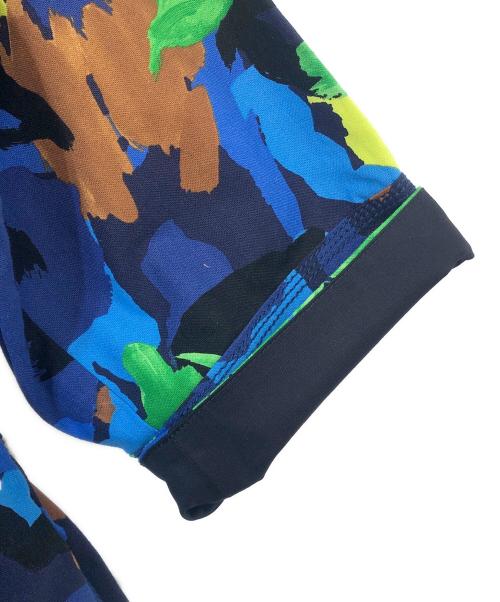 MUVEIL（ミュベール）MUVEIL (ミュベール) 総柄ワンピース ブルー サイズ:Mの古着・服飾アイテム