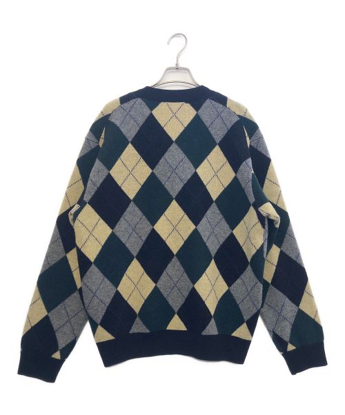 BATEAUX DE SHIPS（バトー ドゥ シップス）BATEAUX DE SHIPS (バトー ドゥ シップス) カーディガン ブラック×グリーン サイズ:2の古着・服飾アイテム