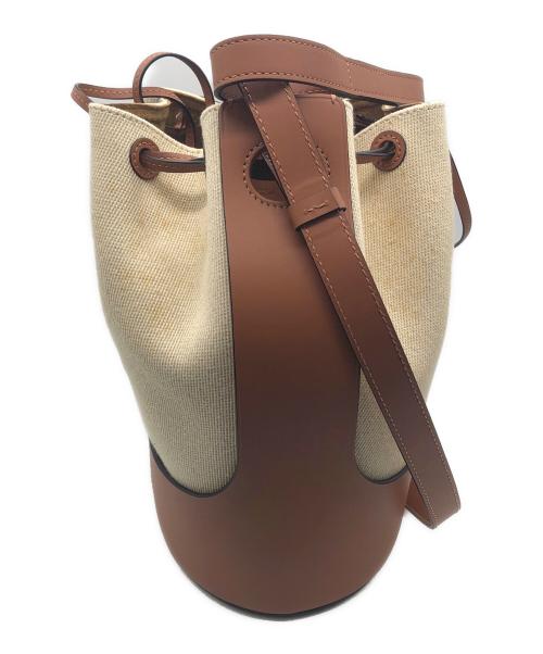 LOEWE（ロエベ）LOEWE (ロエベ) バルーンバッグ ブラウン×アイボリーの古着・服飾アイテム