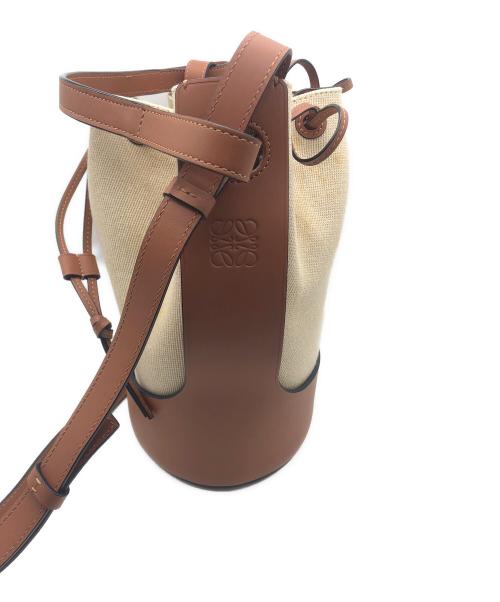 LOEWE（ロエベ）LOEWE (ロエベ) バルーンバッグ ブラウン×アイボリーの古着・服飾アイテム