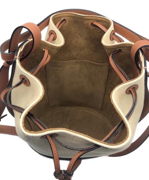 LOEWE（ロエベ）LOEWE (ロエベ) バルーンバッグ ブラウン×アイボリーの古着・服飾アイテム