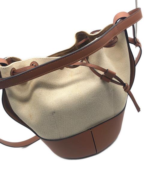 LOEWE（ロエベ）LOEWE (ロエベ) バルーンバッグ ブラウン×アイボリーの古着・服飾アイテム