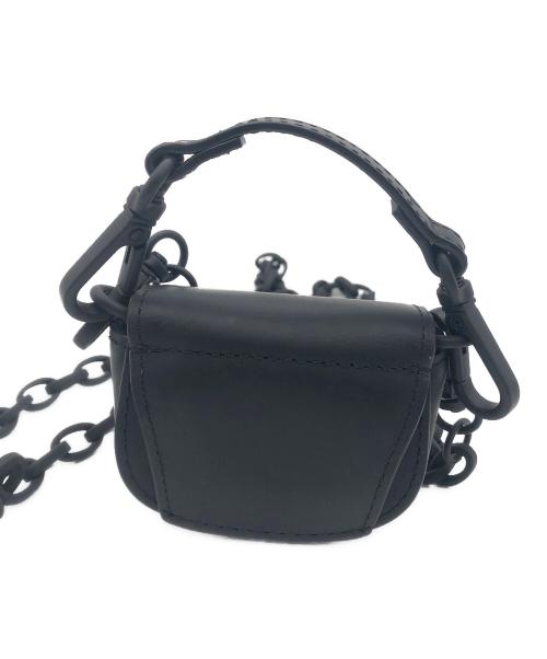 DIESEL（ディーゼル）DIESEL (ディーゼル) チェーンショルダーロゴポーチ ブラックの古着・服飾アイテム