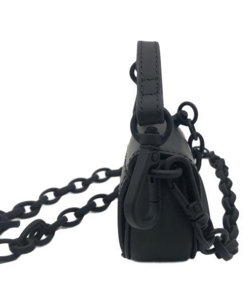 DIESEL（ディーゼル）DIESEL (ディーゼル) チェーンショルダーロゴポーチ ブラックの古着・服飾アイテム
