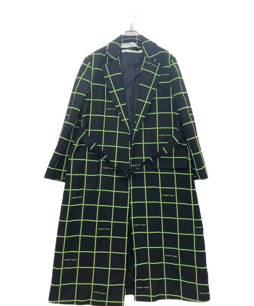 OFFWHITE（オフホワイト）OFFWHITE (オフホワイト) コート ブラック×グリーン サイズ:40の古着・服飾アイテム