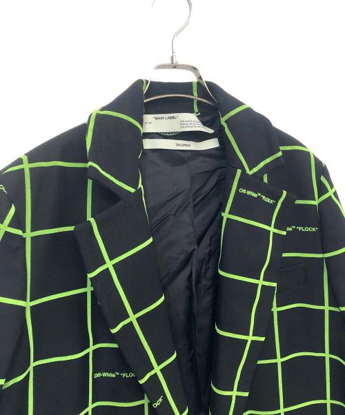 OFFWHITE（オフホワイト）OFFWHITE (オフホワイト) コート ブラック×グリーン サイズ:40の古着・服飾アイテム