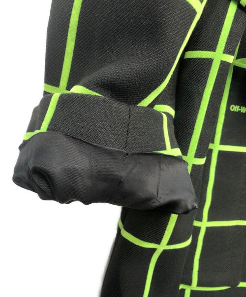OFFWHITE（オフホワイト）OFFWHITE (オフホワイト) コート ブラック×グリーン サイズ:40の古着・服飾アイテム