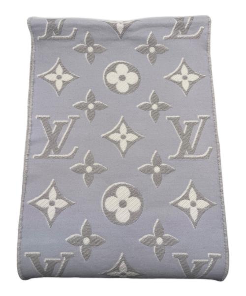 LOUIS VUITTON（ルイ ヴィトン）LOUIS VUITTON (ルイ ヴィトン) マフラー ライトグレーの古着・服飾アイテム