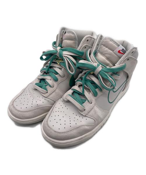 NIKE（ナイキ）NIKE (ナイキ) NIKE DUNK HIGH SE(ナイキ ダンク) ホワイト×グリーン サイズ:28の古着・服飾アイテム
