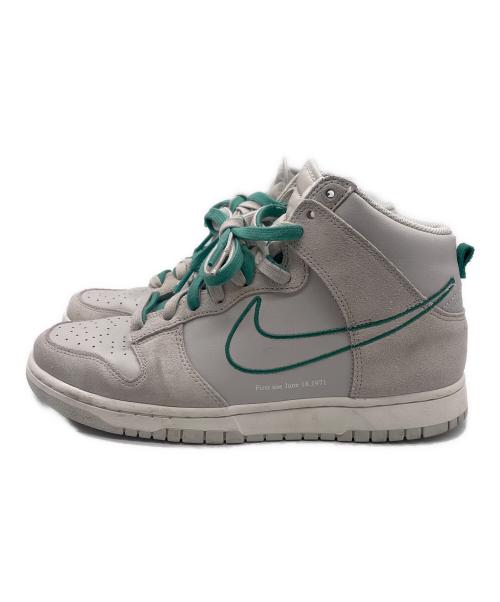 NIKE（ナイキ）NIKE (ナイキ) NIKE DUNK HIGH SE(ナイキ ダンク) ホワイト×グリーン サイズ:28の古着・服飾アイテム