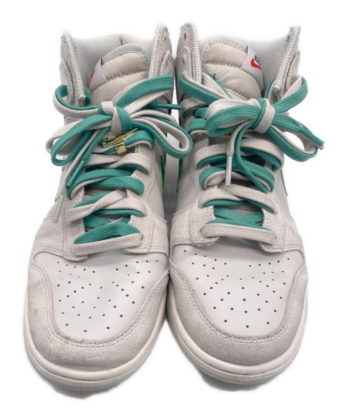 NIKE（ナイキ）NIKE (ナイキ) NIKE DUNK HIGH SE(ナイキ ダンク) ホワイト×グリーン サイズ:28の古着・服飾アイテム
