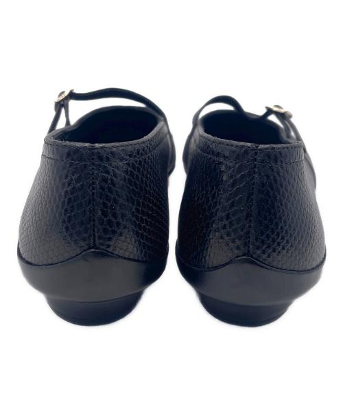 Salvatore Ferragamo（サルヴァトーレ フェラガモ）Salvatore Ferragamo (サルヴァトーレ フェラガモ) バレエパンプス ブラック サイズ:5 1/2の古着・服飾アイテム