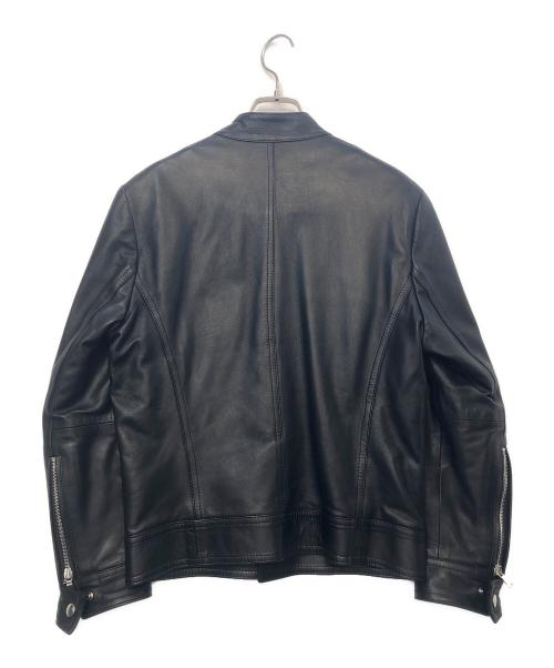 EMMETI（エンメティ）EMMETI (エンメティ) ライダースジャケット ブラック サイズ:44の古着・服飾アイテム