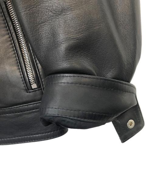 EMMETI（エンメティ）EMMETI (エンメティ) ライダースジャケット ブラック サイズ:44の古着・服飾アイテム