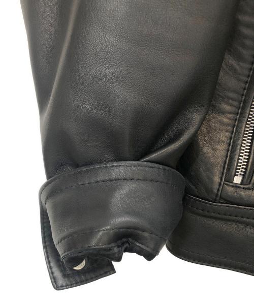 EMMETI（エンメティ）EMMETI (エンメティ) ライダースジャケット ブラック サイズ:44の古着・服飾アイテム