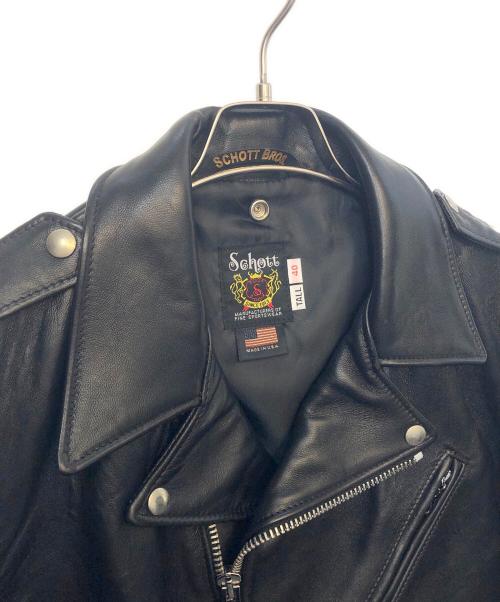 Schott（ショット）Schott (ショット) ダブルライダースジャケット ブラック サイズ:40の古着・服飾アイテム