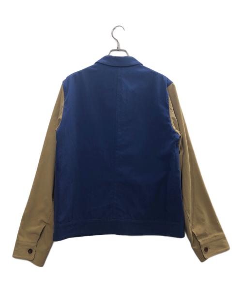 digawel（ディガウェル）DIGAWEL (ディガウェル) 切替ジャケット ブルー×ベージュ サイズ:2の古着・服飾アイテム