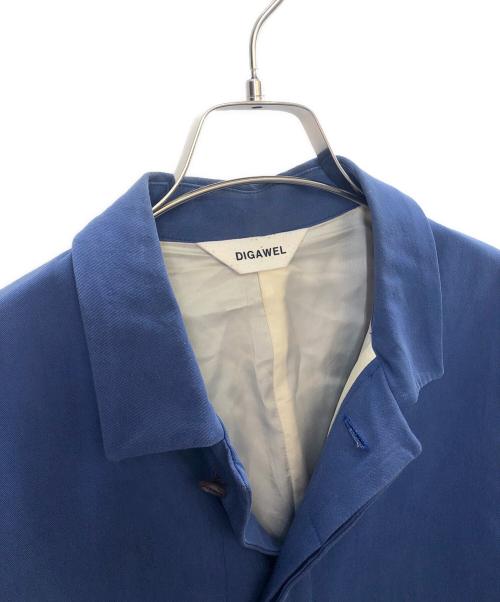 digawel（ディガウェル）DIGAWEL (ディガウェル) 切替ジャケット ブルー×ベージュ サイズ:2の古着・服飾アイテム