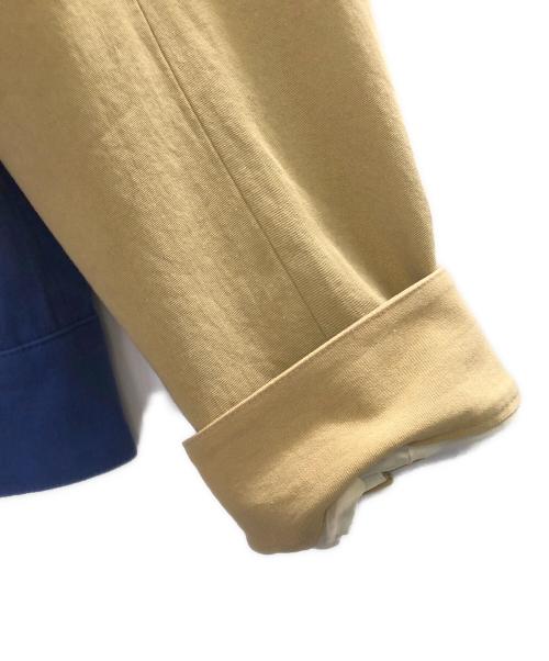 digawel（ディガウェル）DIGAWEL (ディガウェル) 切替ジャケット ブルー×ベージュ サイズ:2の古着・服飾アイテム
