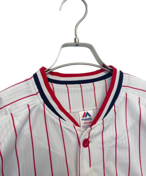 Majestic（マジェスティック）Majestic (マジェスティック) 記念ユニフォーム ホワイト サイズ:Mの古着・服飾アイテム