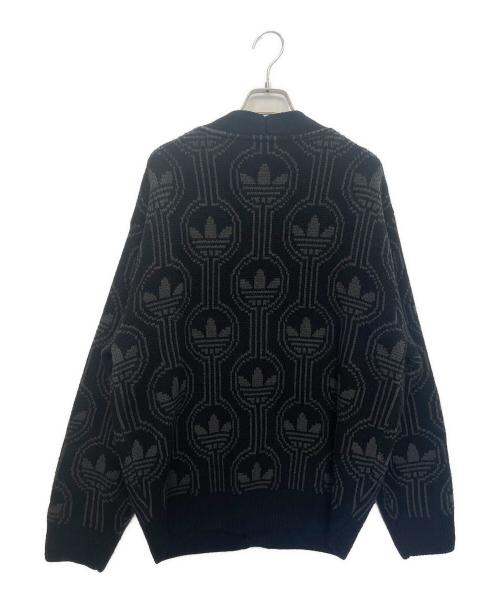 adidas Originals（アディダスオリジナル）adidas originals (アディダスオリジナル) ニットカーディガン ブラック サイズ:Mの古着・服飾アイテム