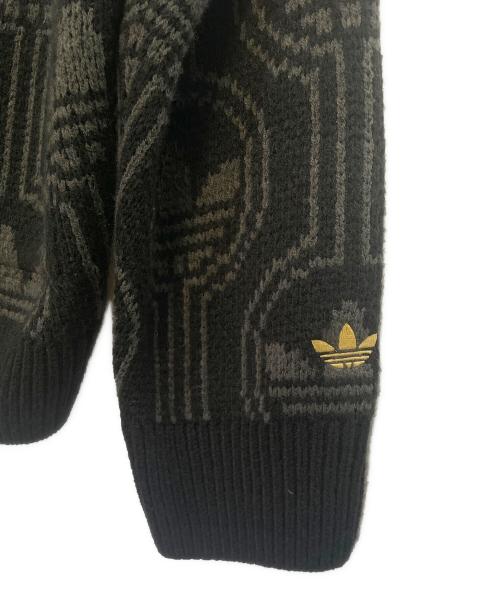 adidas Originals（アディダスオリジナル）adidas originals (アディダスオリジナル) ニットカーディガン ブラック サイズ:Mの古着・服飾アイテム