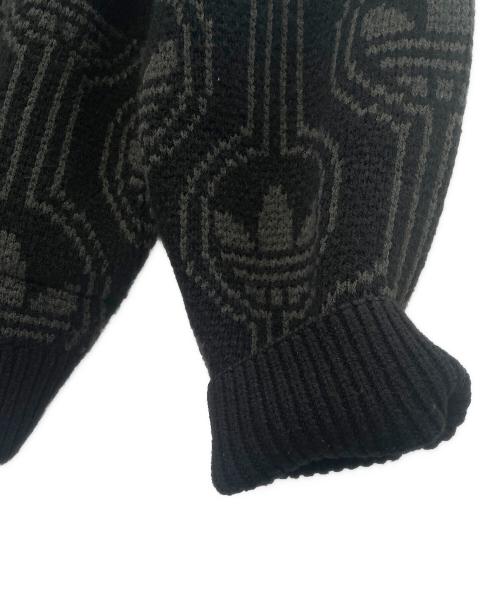 adidas Originals（アディダスオリジナル）adidas originals (アディダスオリジナル) ニットカーディガン ブラック サイズ:Mの古着・服飾アイテム