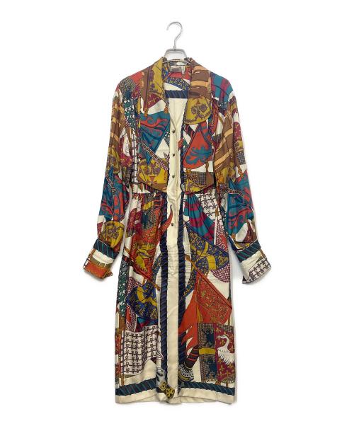 HERMES（エルメス）HERMES (エルメス) 総柄シルクワンピース サイズ:38の古着・服飾アイテム