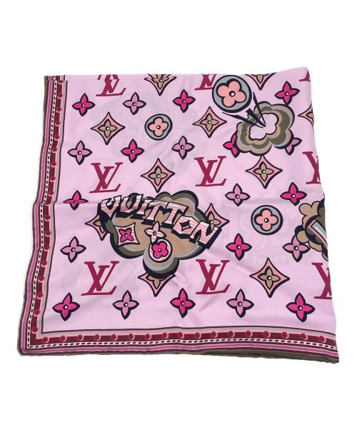 LOUIS VUITTON（ルイ ヴィトン）LOUIS VUITTON (ルイ ヴィトン) シルクスカーフ ピンクの古着・服飾アイテム