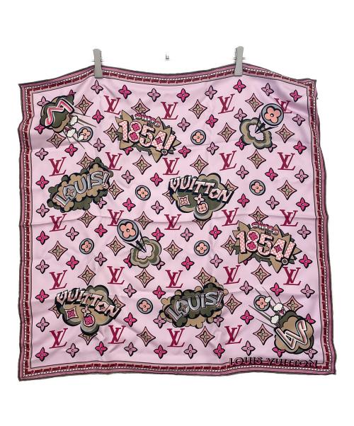 LOUIS VUITTON（ルイ ヴィトン）LOUIS VUITTON (ルイ ヴィトン) シルクスカーフ ピンクの古着・服飾アイテム