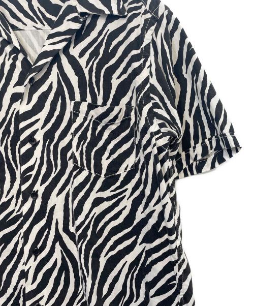 MINEDENIM（マインデニム）MINEDENIM (マインデニム) 半袖シャツ ブラック×ホワイト サイズ:Mの古着・服飾アイテム